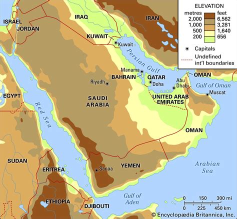 Map of Arabian Peninsula